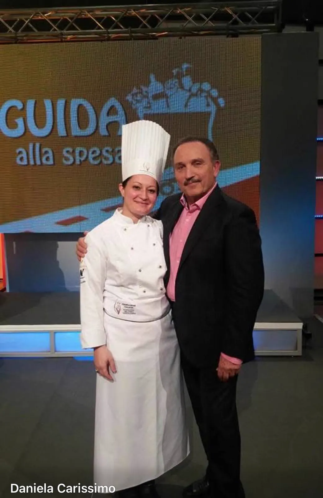 Daniela Carissimo durante un riconoscimento